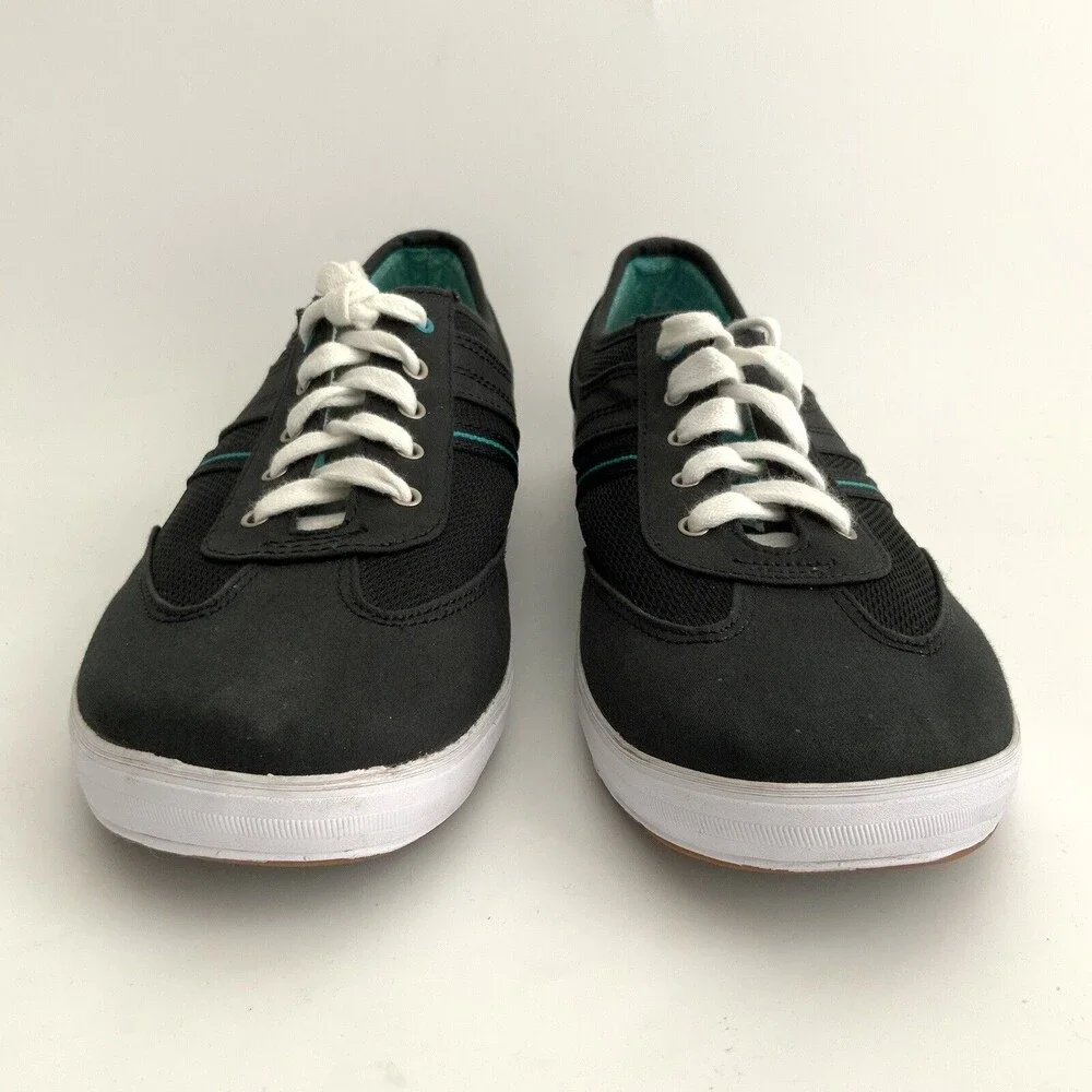 Keds Lace-up Green Trim Sneakers Black 10